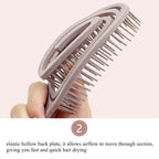 Eco-friendly Biodegradable Organic Detangling Brush For Women, Children, Men – Natural Coffee Grounds Hair brush Ideal for Straight, Curly & Wet Hair Stylist Accessories Daily Use Strong Durable comb - Zyler Middle East