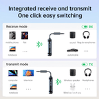 Bluetooth 5.4 Transmitter/Receiver for 2 Airpods, Airplane Travel Adapter for TV/Car - Zyler Middle East
