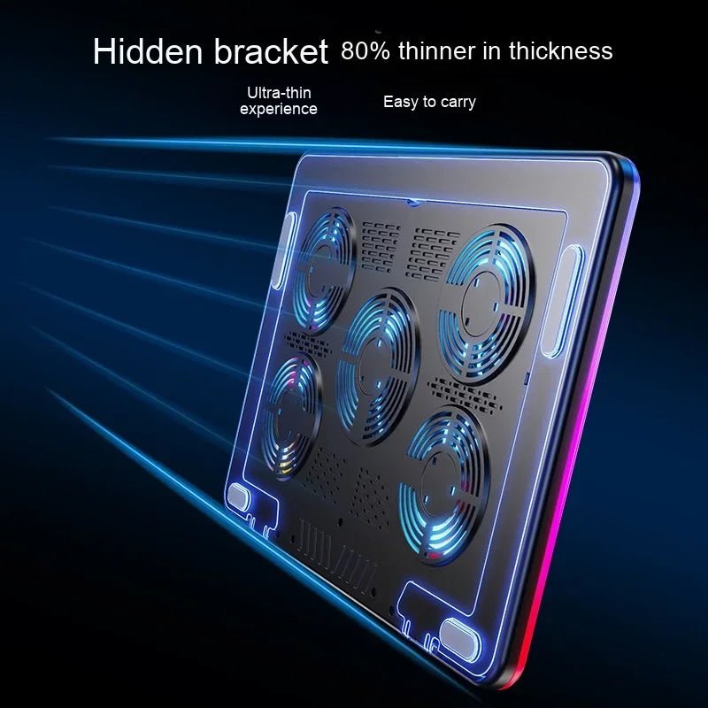 Zyler Gaming RGB Laptop Cooling Fan pad – Advanced Thermal Control in Premium Slim Design with RGB colour lights. - Zyler Middle East