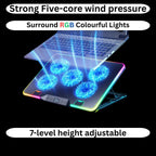 Zyler Gaming RGB Laptop Cooling Fan pad – Advanced Thermal Control in Premium Slim Design with RGB colour lights. - Zyler Middle East