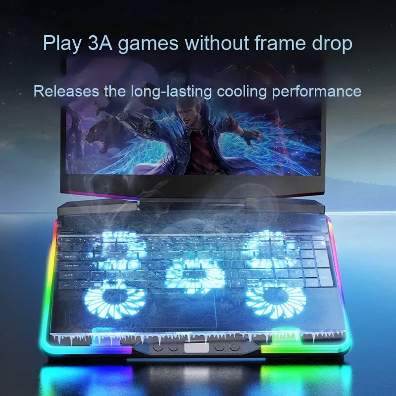 Zyler Gaming RGB Laptop Cooling Fan pad – Advanced Thermal Control in Premium Slim Design with RGB colour lights. - Zyler Middle East