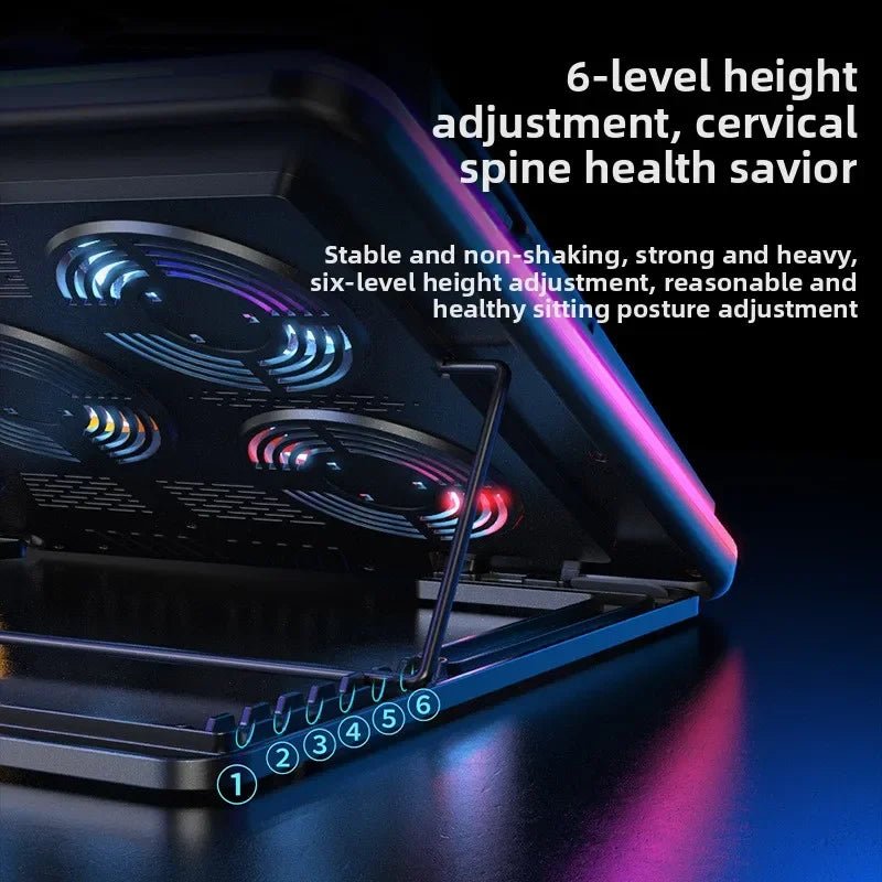 Zyler Gaming RGB Laptop Cooling Fan pad – Advanced Thermal Control in Premium Slim Design with RGB colour lights. - Zyler Middle East