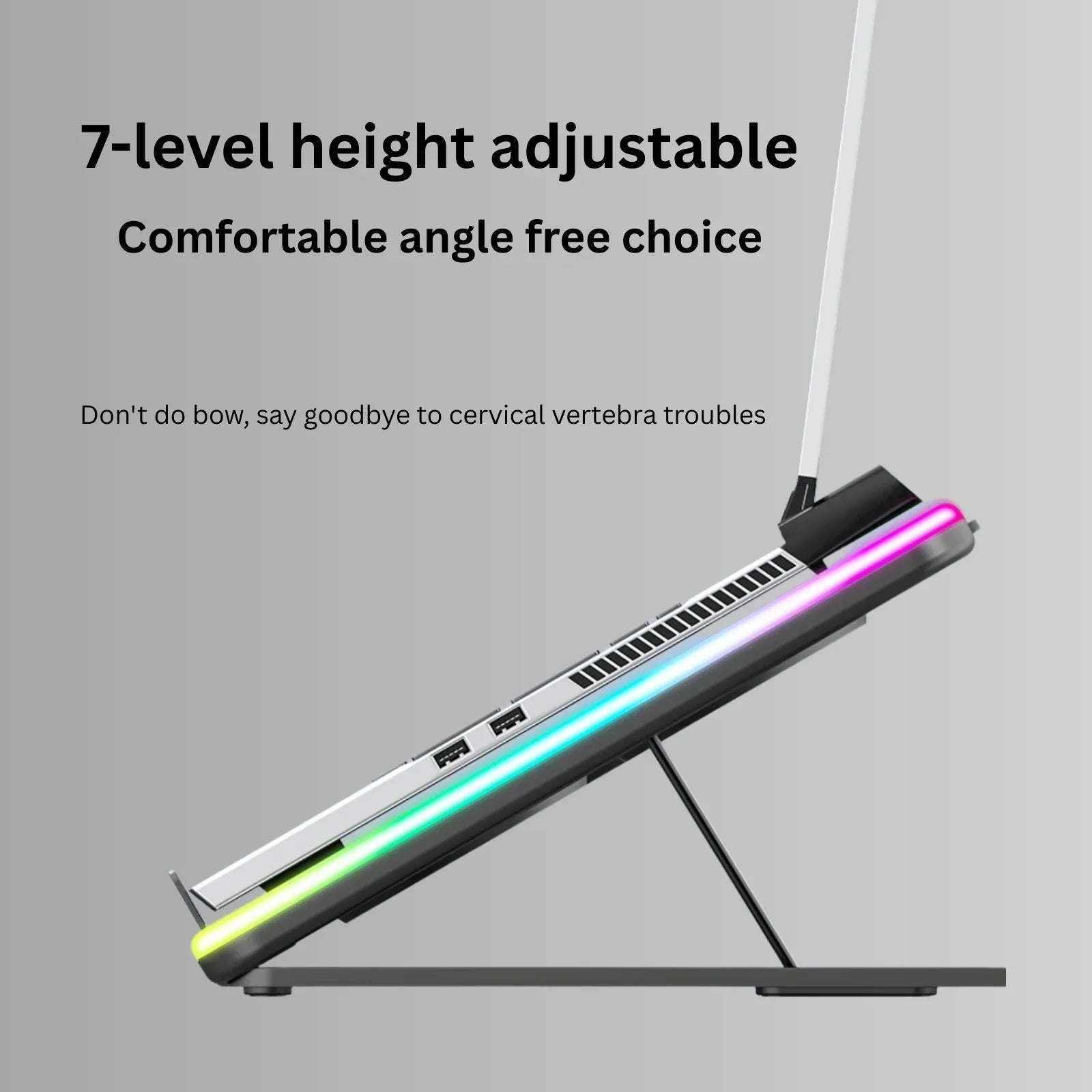 Zyler Gaming RGB Laptop Cooling Fan pad – Advanced Thermal Control in Premium Slim Design with RGB colour lights. - Zyler Middle East
