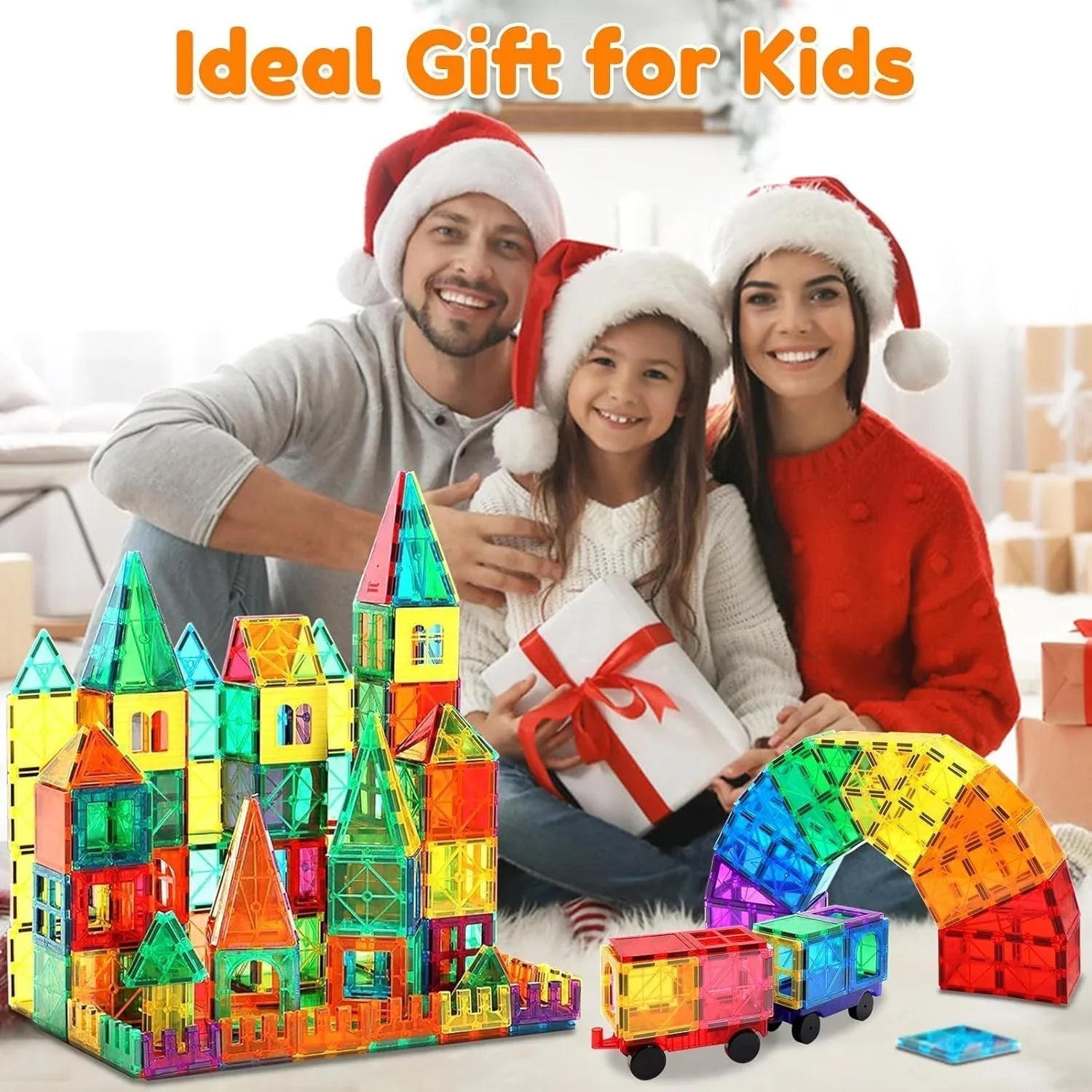 Zyler Magnetic Tiles, 110PCS Magnetic Building Blocks for Kids, Magnet 3D Montessori Kids Toy Set, Building Construction Educational STEM Toys for 3+ Year Old Boys and Girls Birthday Gifts - Zyler Middle East