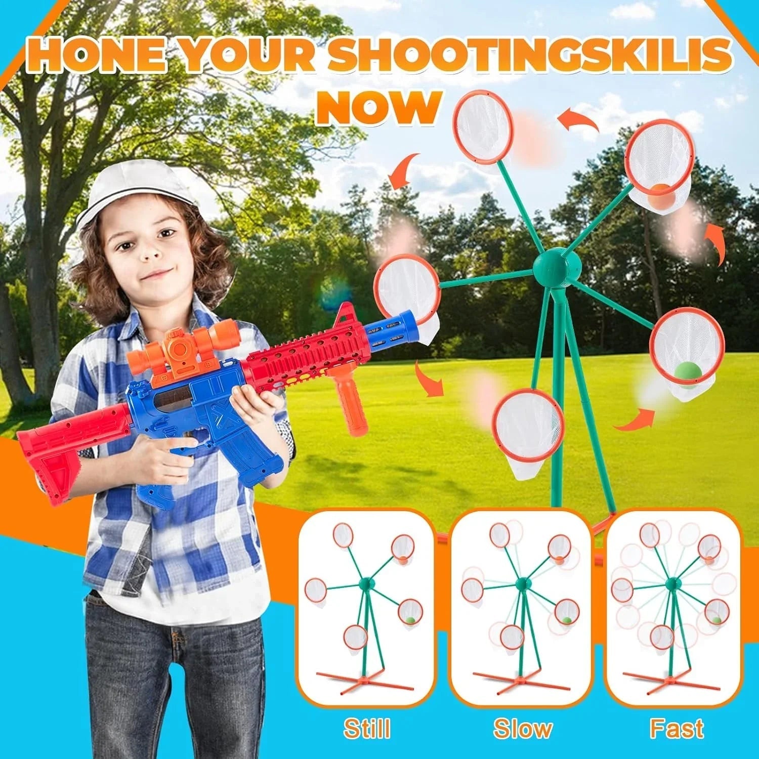 Zyler Turbo Blast Air Gun Ultimate Target Shooting Adventure with Adjustable Power & Durable Build - Zyler Middle East