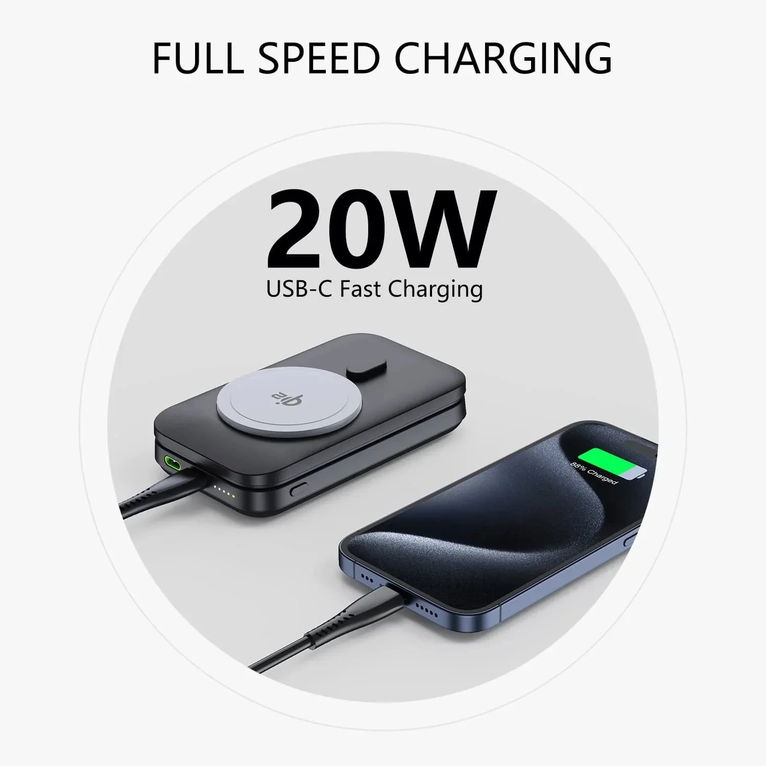 Zyler 10000mAh MagSafe Power Bank 3-in-1 Charging Station - Image 2