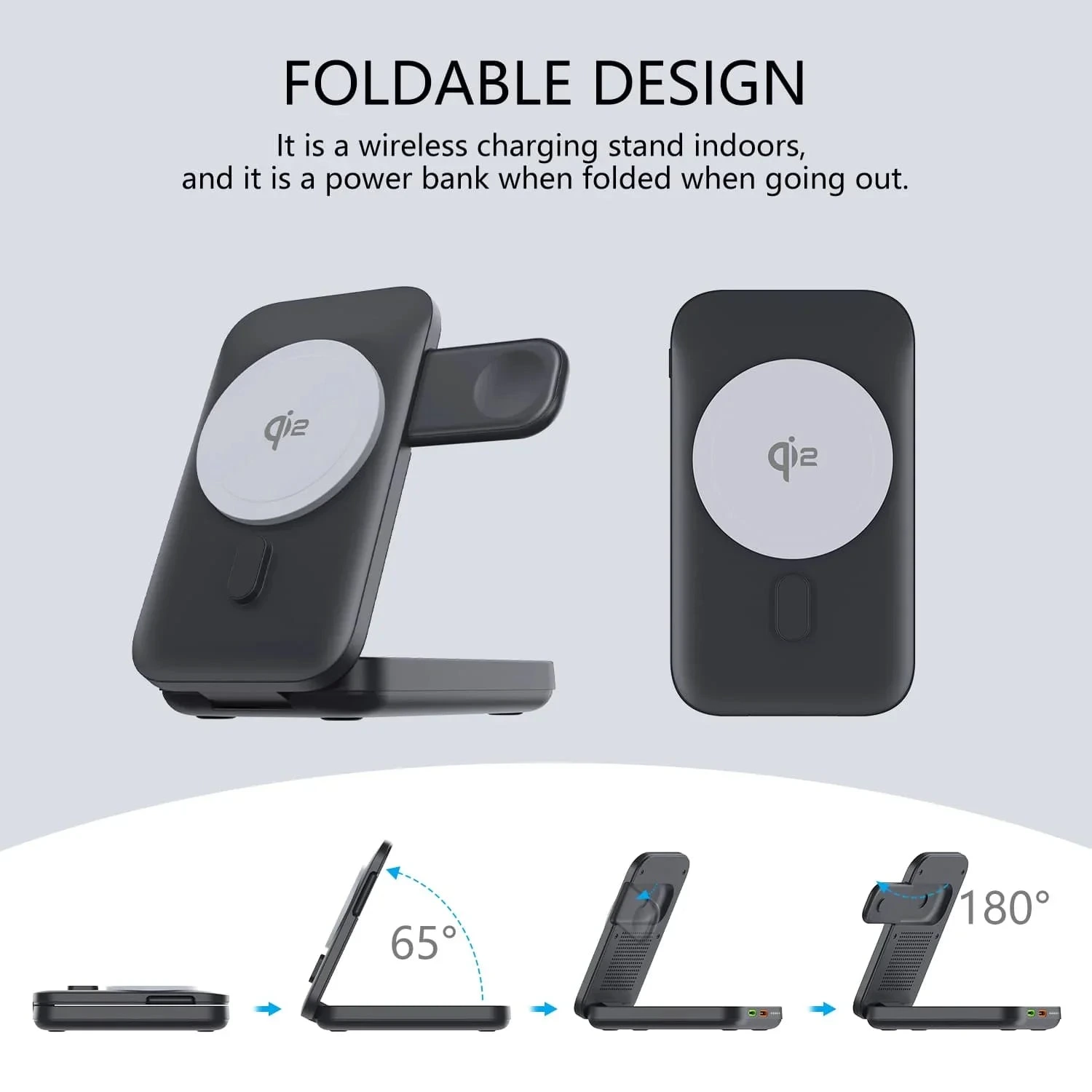 Zyler 10000mAh MagSafe Power Bank 3-in-1 Charging Station - Image 3