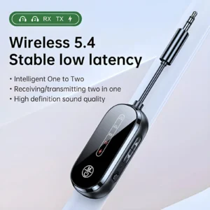 Zyler Bluetooth 5.4 Transmitter/Receiver for Flight/TV/Car