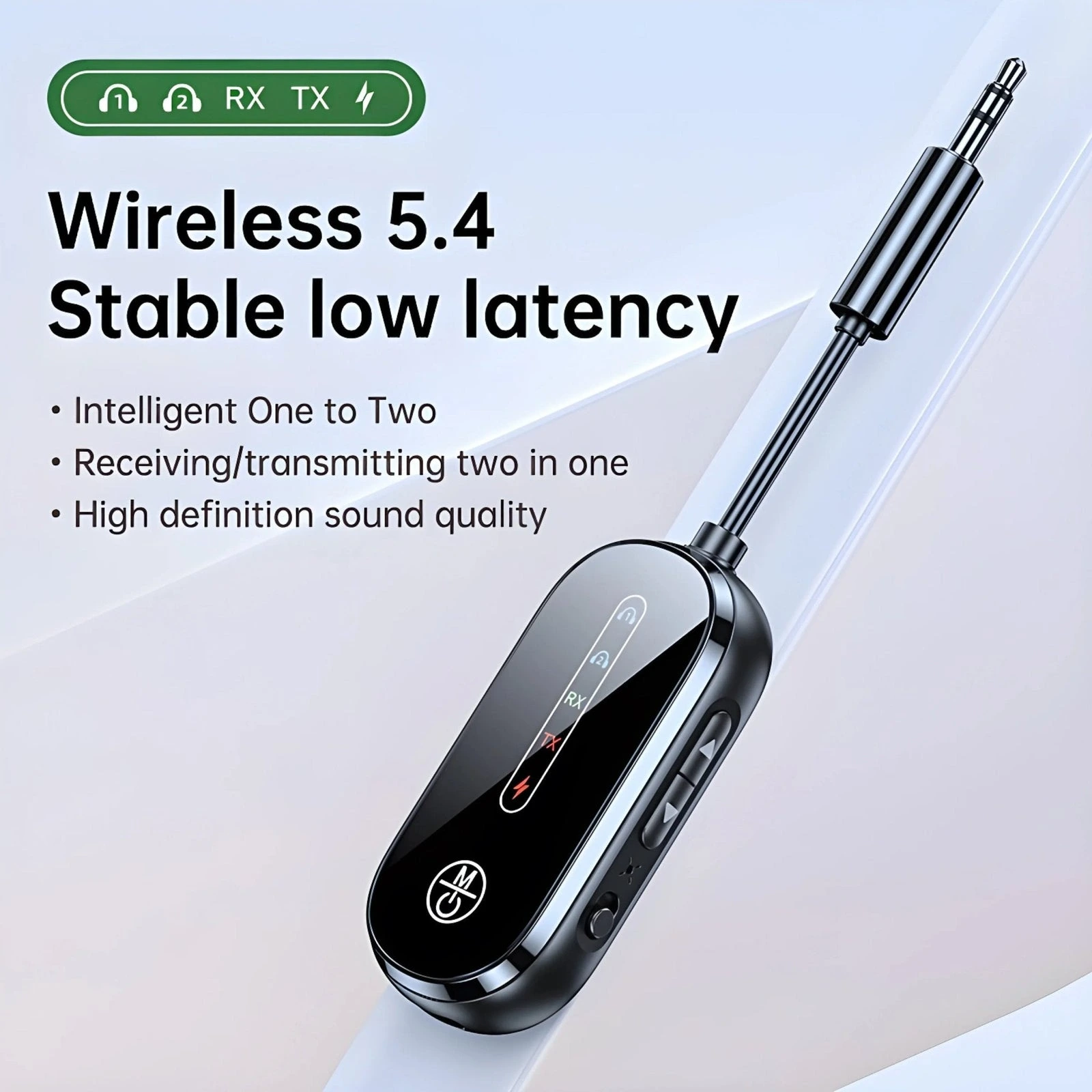 Zyler Bluetooth 5.4 Transmitter/Receiver for Flight/TV/Car - Image 2